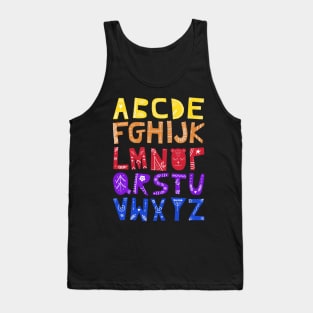 Decorated Alphabet (bright colors) Tank Top